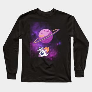 Astronaut on Rocket Long Sleeve T-Shirt